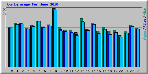 Hourly usage for June 2018