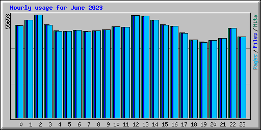 Hourly usage for June 2023