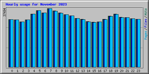 Hourly usage for November 2023