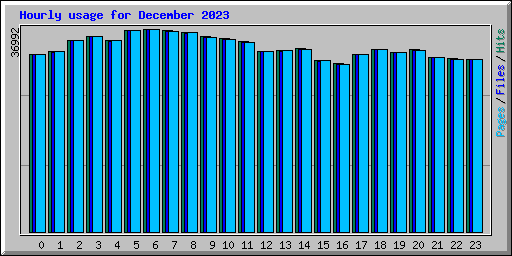 Hourly usage for December 2023