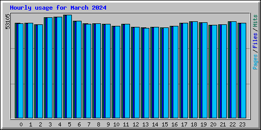 Hourly usage for March 2024